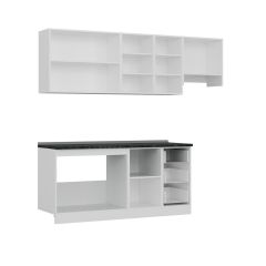 Minar 235 Cm Mutfak Dolabı Beyaz Antrasit 235-A7