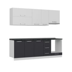 Minar 235 Cm Mutfak Dolabı Beyaz Antrasit 235-A8