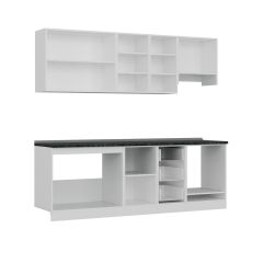 Minar 235 Cm Mutfak Dolabı Beyaz Antrasit 235-A8