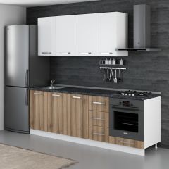 Minar 235 Cm Mutfak Dolabı Beyaz Dore 235-D3