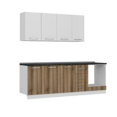 Minar 235 Cm Mutfak Dolabı Beyaz Dore 235-D3