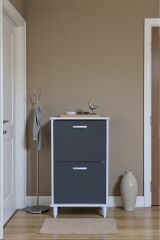 Kalvo 52 cm Genişlikte Antrasit Renk Ayakkabılık 52x86x26 cm Ayaklı Ayakkabılık
