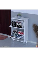 Kalvo 52 cm Genişlikte Antrasit Renk Ayakkabılık 52x86x26 cm Ayaklı Ayakkabılık
