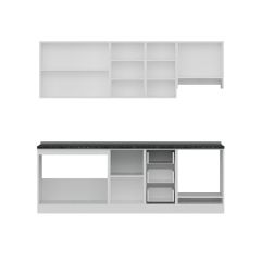 Minar 235 Cm Mutfak Dolabı Beyaz Dore 235-D8