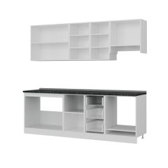 Minar 235 Cm Mutfak Dolabı Beyaz Dore 235-D8