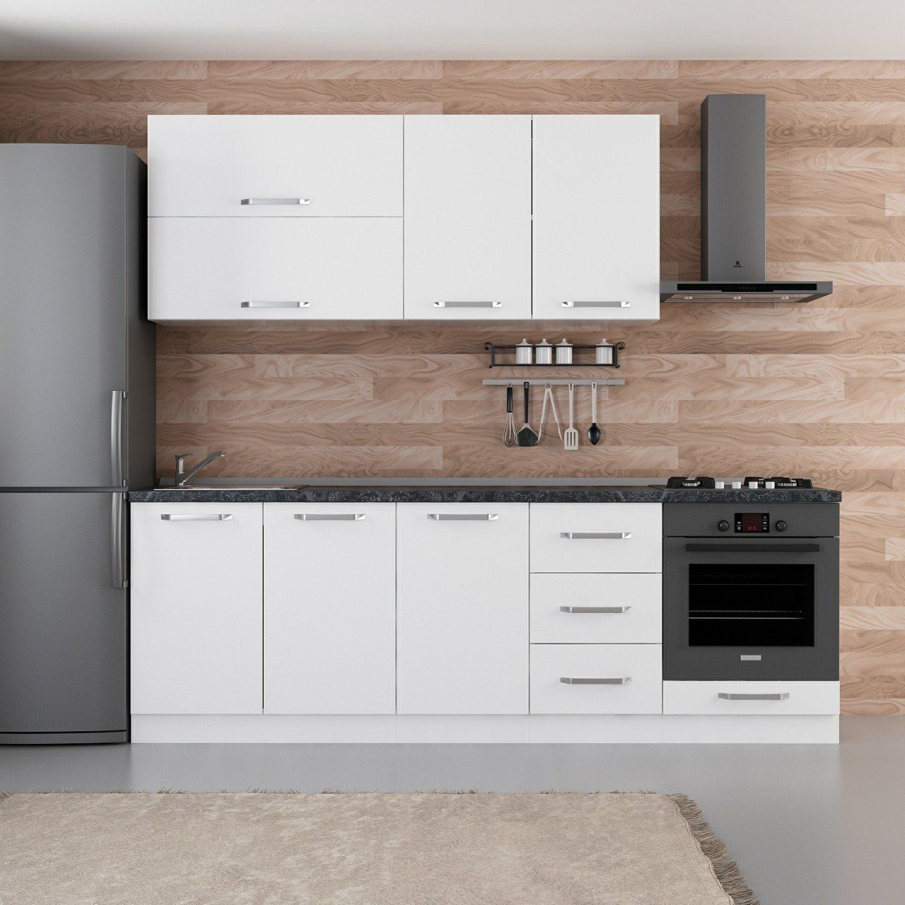 Minar 240 Cm Mutfak Dolabı Beyaz 240-B4