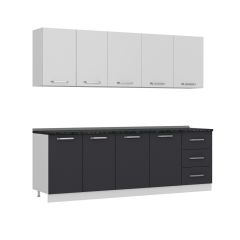 Minar 240 Cm Mutfak Dolabı Beyaz Antrasit 240-A1