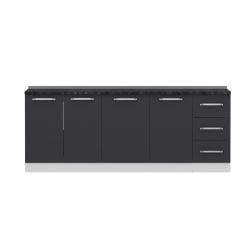 Minar 215 Cm Mutfak Dolabı Beyaz Antrasit 215-A1-Alt Modül