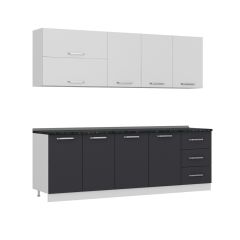 Minar 240 Cm Mutfak Dolabı Beyaz Antrasit 240-A2