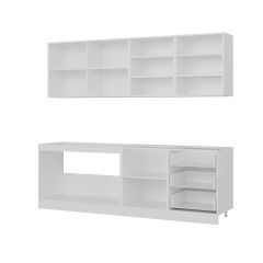 Minar 240 Cm Mutfak Dolabı Beyaz Antrasit 240-A3