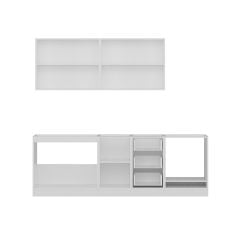 Minar 240 Cm Mutfak Dolabı Beyaz Antrasit 240-A4