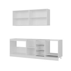 Minar 240 Cm Mutfak Dolabı Beyaz Antrasit 240-A4