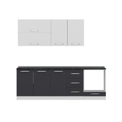 Minar 240 Cm Mutfak Dolabı Beyaz Antrasit 240-A4