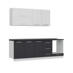 Minar 240 Cm Mutfak Dolabı Beyaz Antrasit 240-A4