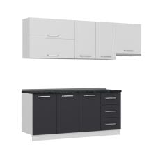 Minar 240 Cm Mutfak Dolabı Beyaz Antrasit 240-A5