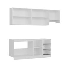 Minar 240 Cm Mutfak Dolabı Beyaz Antrasit 240-A5