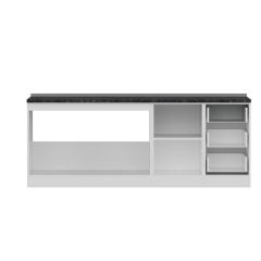 Minar 215 Cm Mutfak Dolabı Beyaz Dore 215-D2-Alt Modül