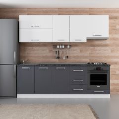 Minar 240 Cm Mutfak Dolabı Beyaz Antrasit 240-A6