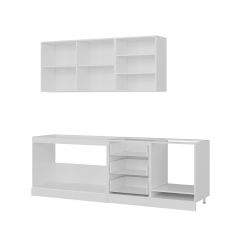 Minar 240 Cm Mutfak Dolabı Beyaz Antrasit 240-A7