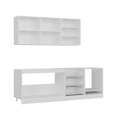 Minar 240 Cm Mutfak Dolabı Beyaz Antrasit 240-A7