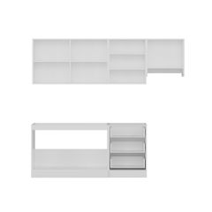 Minar 240 Cm Mutfak Dolabı Beyaz Antrasit 240-A8