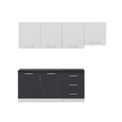 Minar 240 Cm Mutfak Dolabı Beyaz Antrasit 240-A8