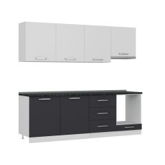 Minar 240 Cm Mutfak Dolabı Beyaz Antrasit 240-A9