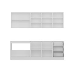 Minar 240 Cm Mutfak Dolabı Beyaz Dore 240-D1