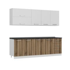 Minar 240 Cm Mutfak Dolabı Beyaz Dore 240-D2