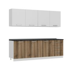 Minar 240 Cm Mutfak Dolabı Beyaz Dore 240-D3