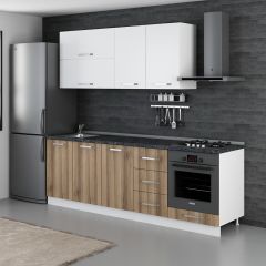 Minar 240 Cm Mutfak Dolabı Beyaz Dore 240-D4