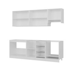 Minar 240 Cm Mutfak Dolabı Beyaz Dore 240-D6