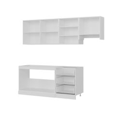 Minar 240 Cm Mutfak Dolabı Beyaz Dore 240-D8