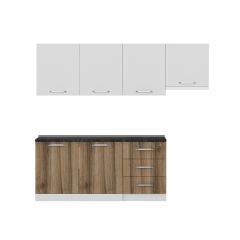 Minar 240 Cm Mutfak Dolabı Beyaz Dore 240-D8