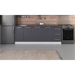 Minar 220 Cm Mutfak Dolabı Beyaz Antrasit 220-A2-Alt Modül