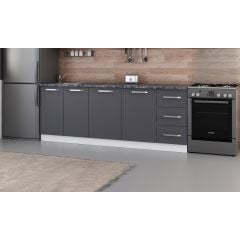 Minar 220 Cm Mutfak Dolabı Beyaz Antrasit 220-A2-Alt Modül