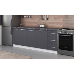 Minar 220 Cm Mutfak Dolabı Beyaz Antrasit 220-A2-Alt Modül