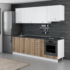 Minar 240 Cm Mutfak Dolabı Beyaz Dore 240-D9