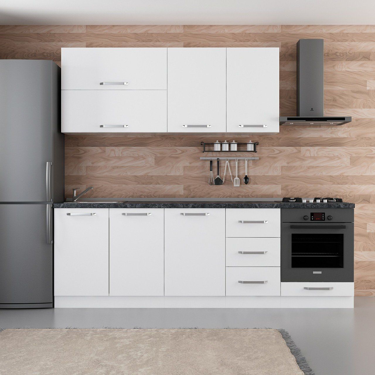 Minar 245 Cm Mutfak Dolabı Beyaz 245-B4