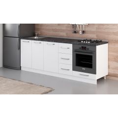 Minar 225 Cm Mutfak Dolabı Beyaz 225-B3-Alt Modül