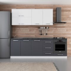 Minar 245 Cm Mutfak Dolabı Beyaz Antrasit 245-A4