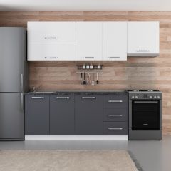 Minar 245 Cm Mutfak Dolabı Beyaz Antrasit 245-A5