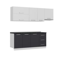 Minar 245 Cm Mutfak Dolabı Beyaz Antrasit 245-A5