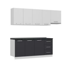 Minar 245 Cm Mutfak Dolabı Beyaz Antrasit 245-A8