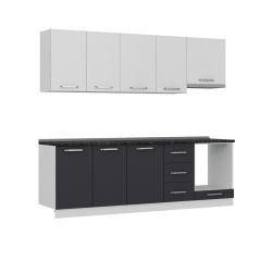 Minar 245 Cm Mutfak Dolabı Beyaz Antrasit 245-A9