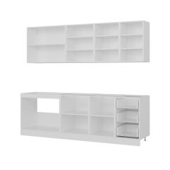 Minar 245 Cm Mutfak Dolabı Beyaz Dore 245-D2