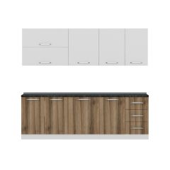 Minar 245 Cm Mutfak Dolabı Beyaz Dore 245-D2