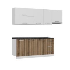 Minar 245 Cm Mutfak Dolabı Beyaz Dore 245-D5