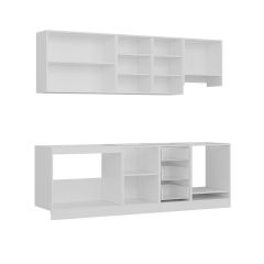 Minar 245 Cm Mutfak Dolabı Beyaz Dore 245-D6