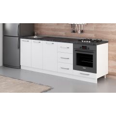 Minar 230 Cm Mutfak Dolabı Beyaz 230-B6-Alt Modül